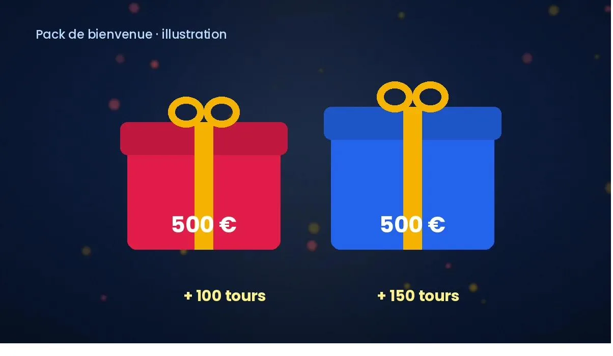 Illustration du pack de bienvenue Shiny Wilds : deux coffrets de 500 euros, avec 100 puis 150 tours gratuits